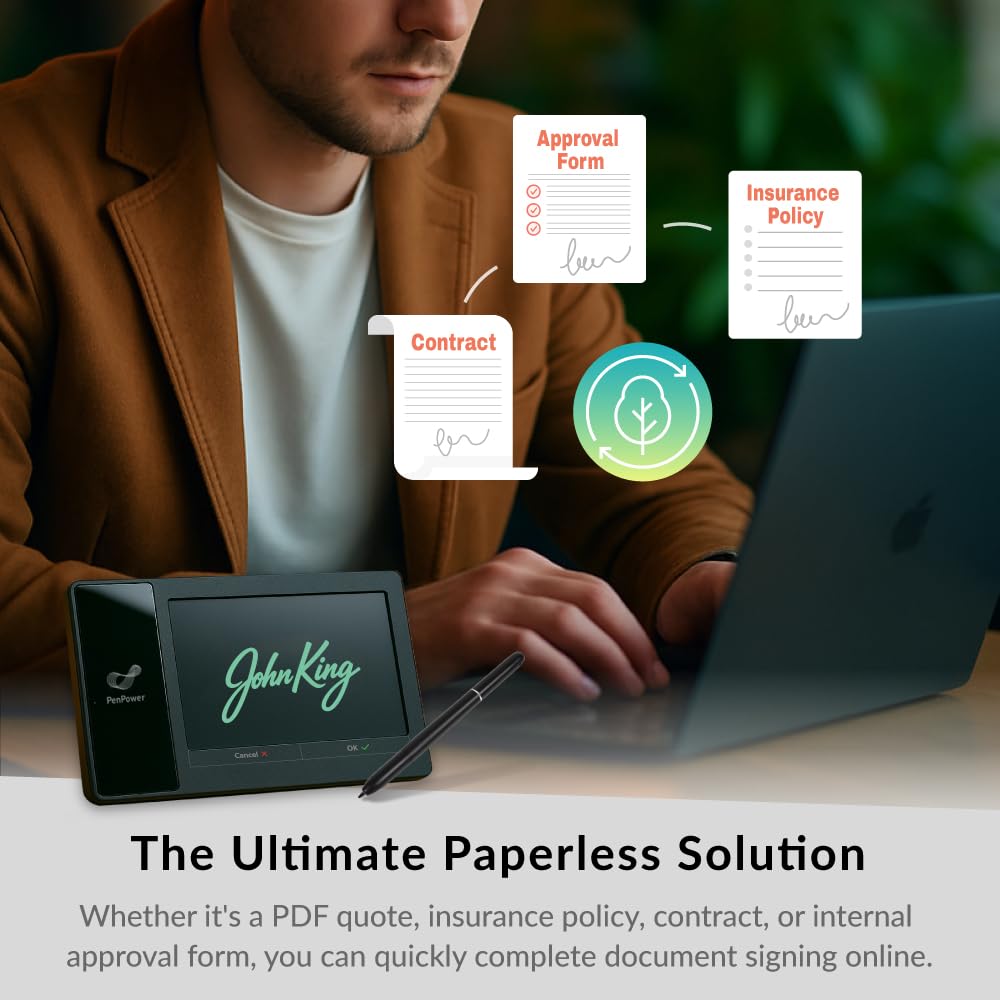 PenPower ePaper SignPad - Firma electrónica en MS Word, PDF, JPG y PNG con marca de tiempo