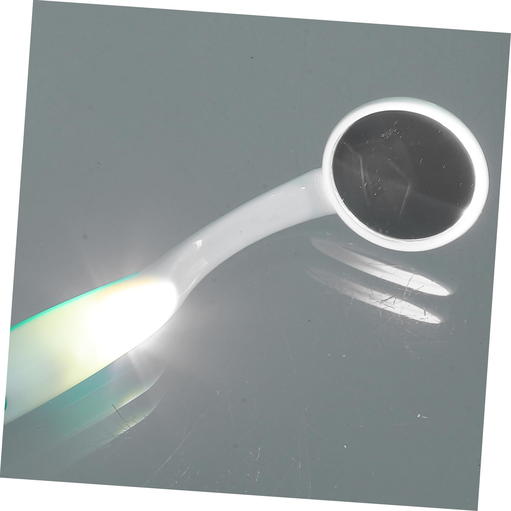 Specchietto per Denti Luce LED Verde, Specchio Dentale in Plastico Pratico e Sicuro per Ispezione Orale e Controllo Dentale
