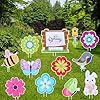 12 Pack Spring Yard Signs with Stakes Flower Butterfly Bunny Yard Signs Outdoor Spring Garden Decorations Lawn Floor Inserts for Easter Decor Planters Flower Beds Patios