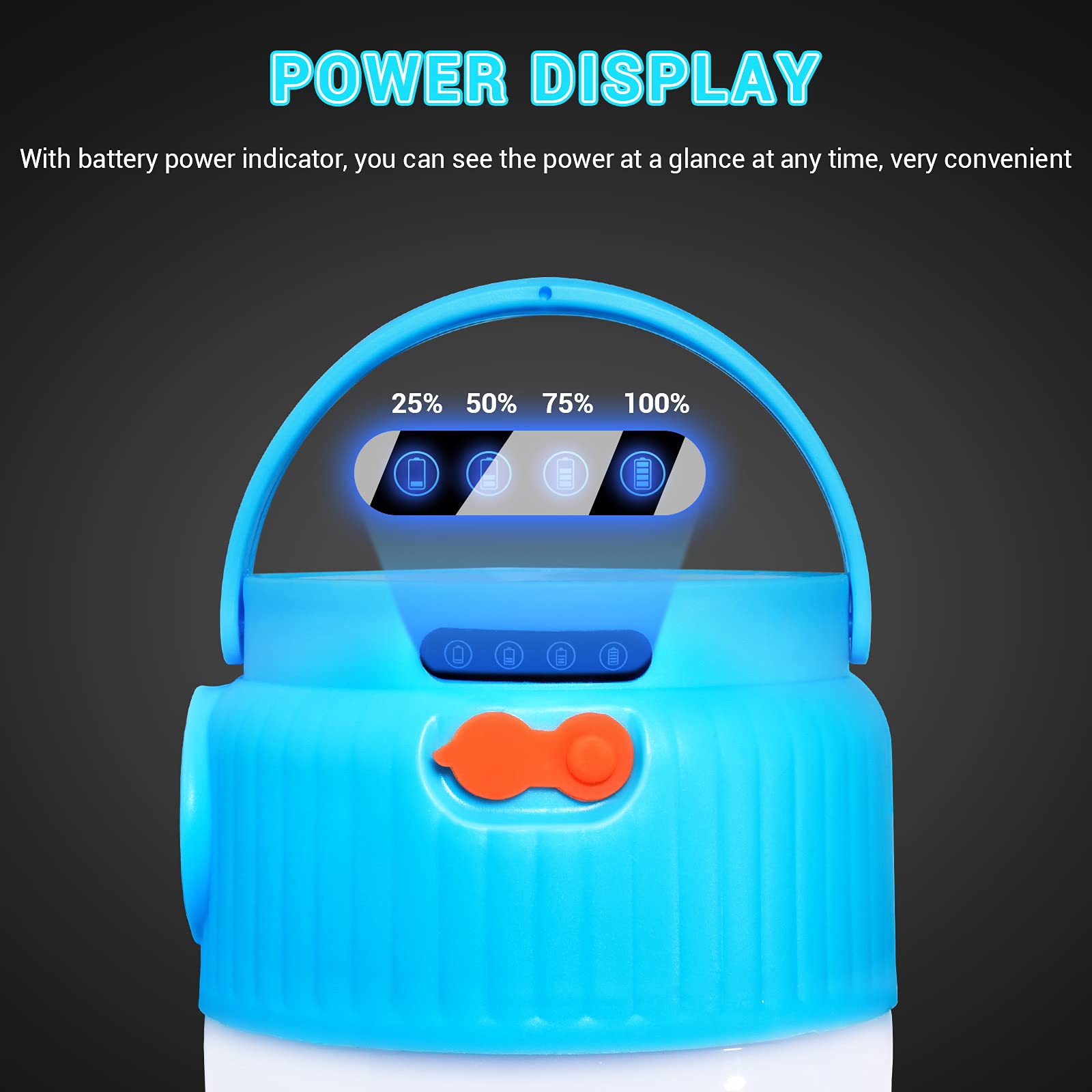 Lanterna Da Campeggio LETOUR Ricaricabile USB - 2000mAh IP65 Impermeabile, Luce Calda Regolabile