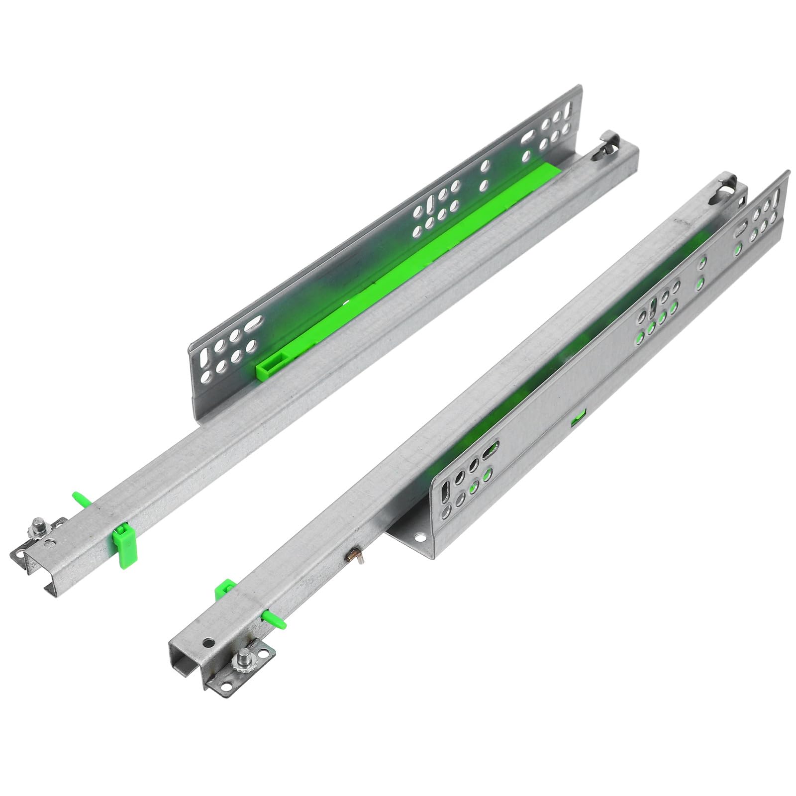 Jvnalwnkv One Color Cabinet Drawer Slide Rail，Stainless Steel Rail,Quiet Close Slides Two-Section Track Rails For Household Cabinets