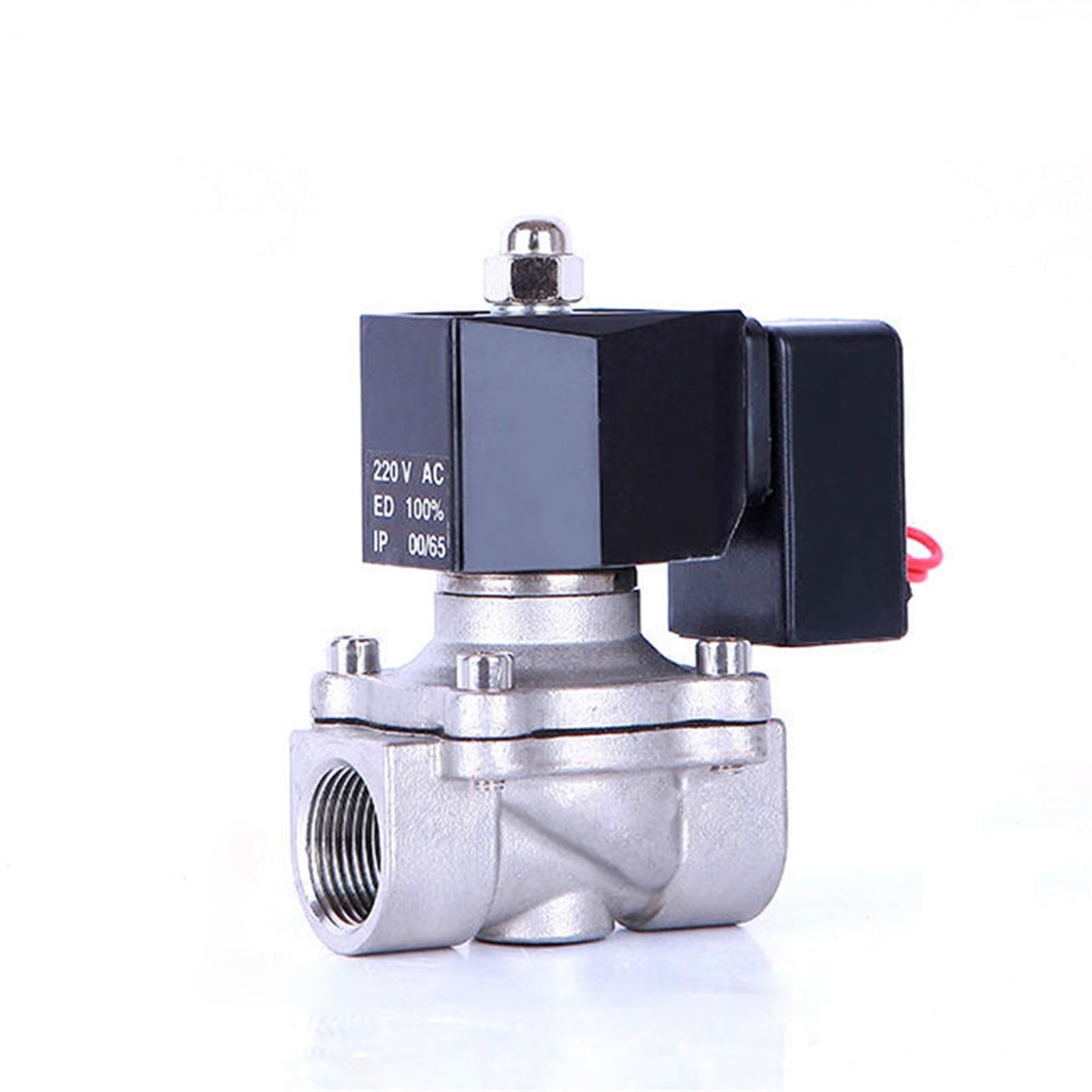 Ieumjnat 12Vdc-Normally Closed Dn15 Normally Closed Solenoid Valve Water Stainless Steel Ip65 Fully Enclosed Coil(12Vdc-Normally Closed)