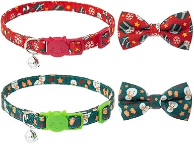 Christmas cat collars amazon Clearance