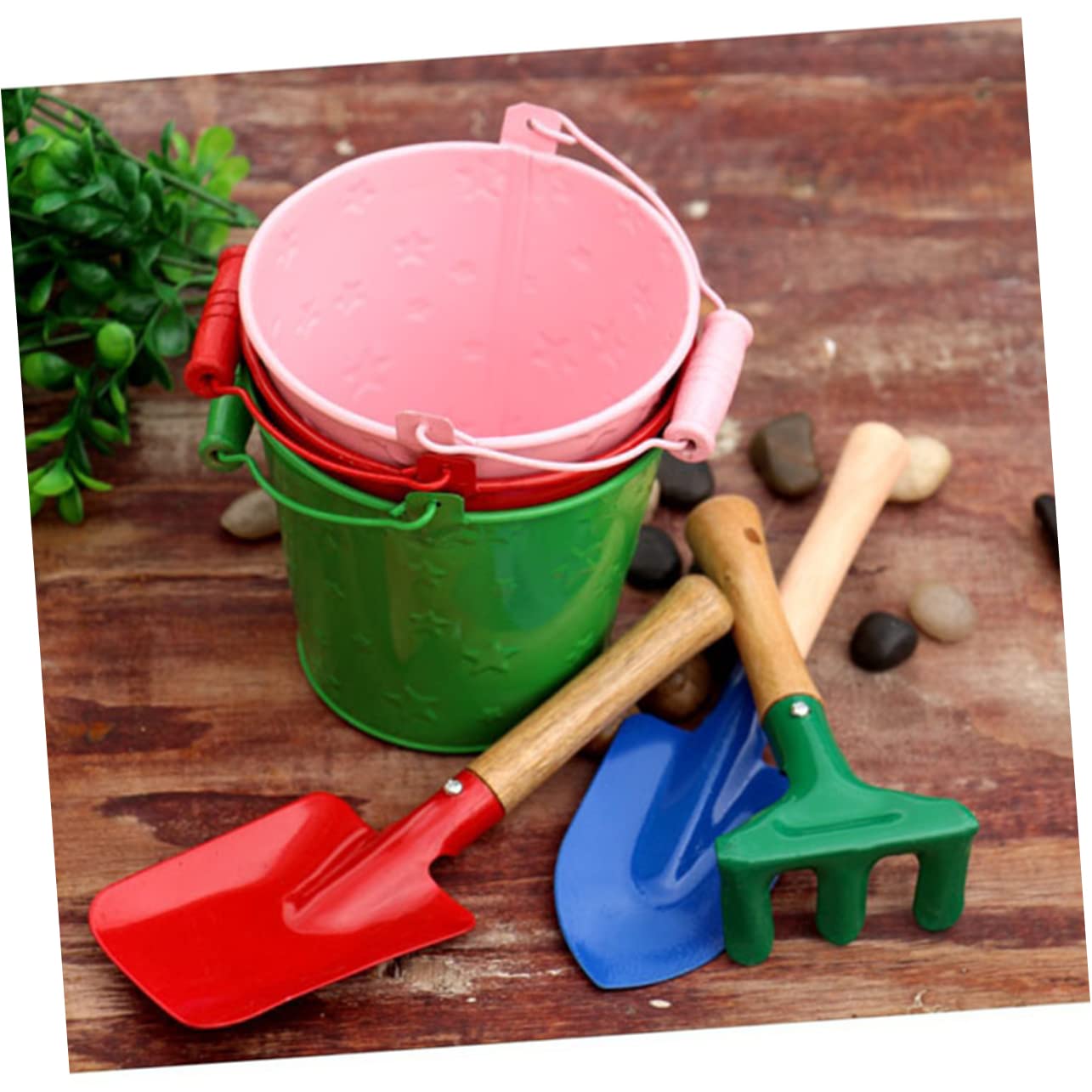 POPETPOP 2 Ensembles Ensemble de Jouets de Sable pour Enfants Trousse Enfant d'outil de Jardin Mini râteau de Jardin Pelle de Jardin Pratique Couleur Aléatoire
