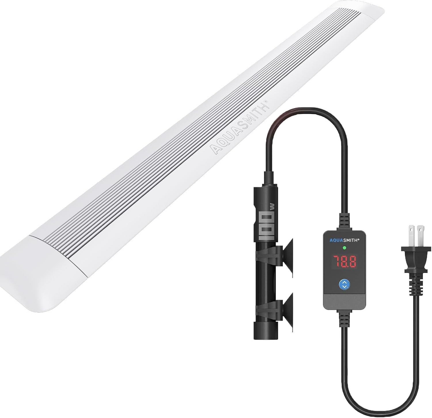 Aquarium Heater, Submersible Fish Tank Heater,External LED Controller,and Aquarium Light,Fish More Red Water is Not,Specific Full Spectrum Fish Tank Light