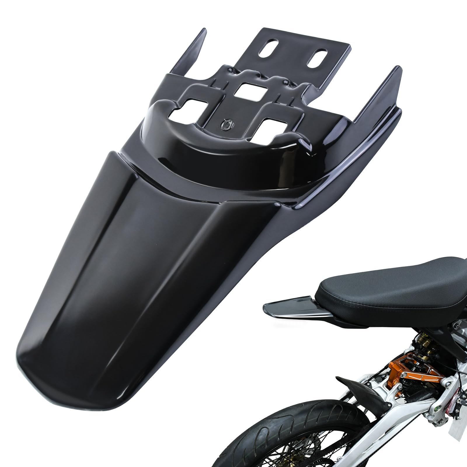 Woodniu ABS Plastic Rear Fender for Surron Light Bee X S and Segway X160 X260, Electric Dirt Bike Back Mud Guard Easy Installation Durable Part for Commute Trail Off-Road