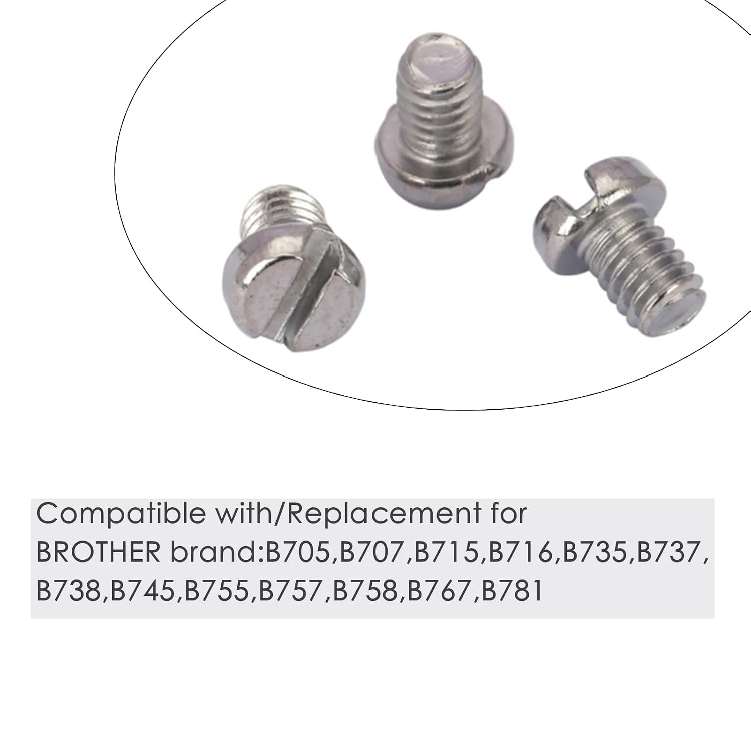 20-Pack Sewing Machine Needle Plate Screws – TP Style Replacement for JUKI & Brother Single Needle Sewing Machines, Compatible with Industrial & Home Models (Standard Thread)