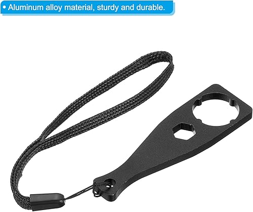 Miniatura 4 de PATIKIL Llave de tornillo para cámara, paquete de 2 unidades de aleación de aluminio para apretar la cámara, perno, tuerca de tornillo con cordón