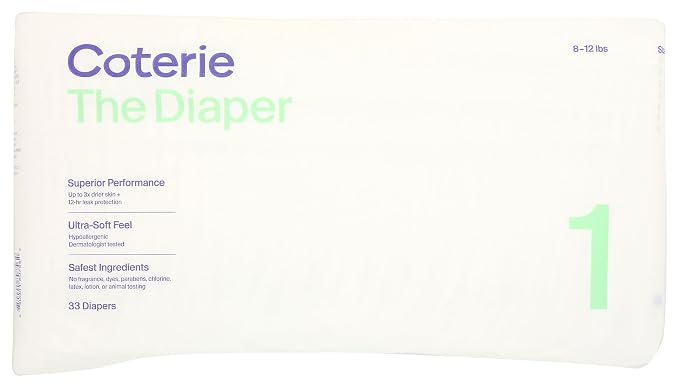 Coterie Diapers Size 1, 33 CT