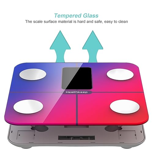 Miniatura 4 de Báscula de grasa corporal inteligente BMI báscula digital para baño, báscula de peso inalámbrica, analizador de composición corporal con