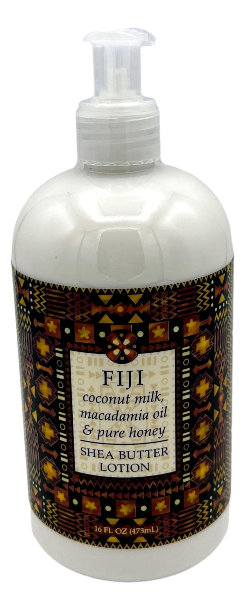 Greenwich Bay Trading Co., Collezione Destination, Fiji, Set di sapone per le mani e lozione al burro di karité, 473 ml ciascuno, trasparente, bianco