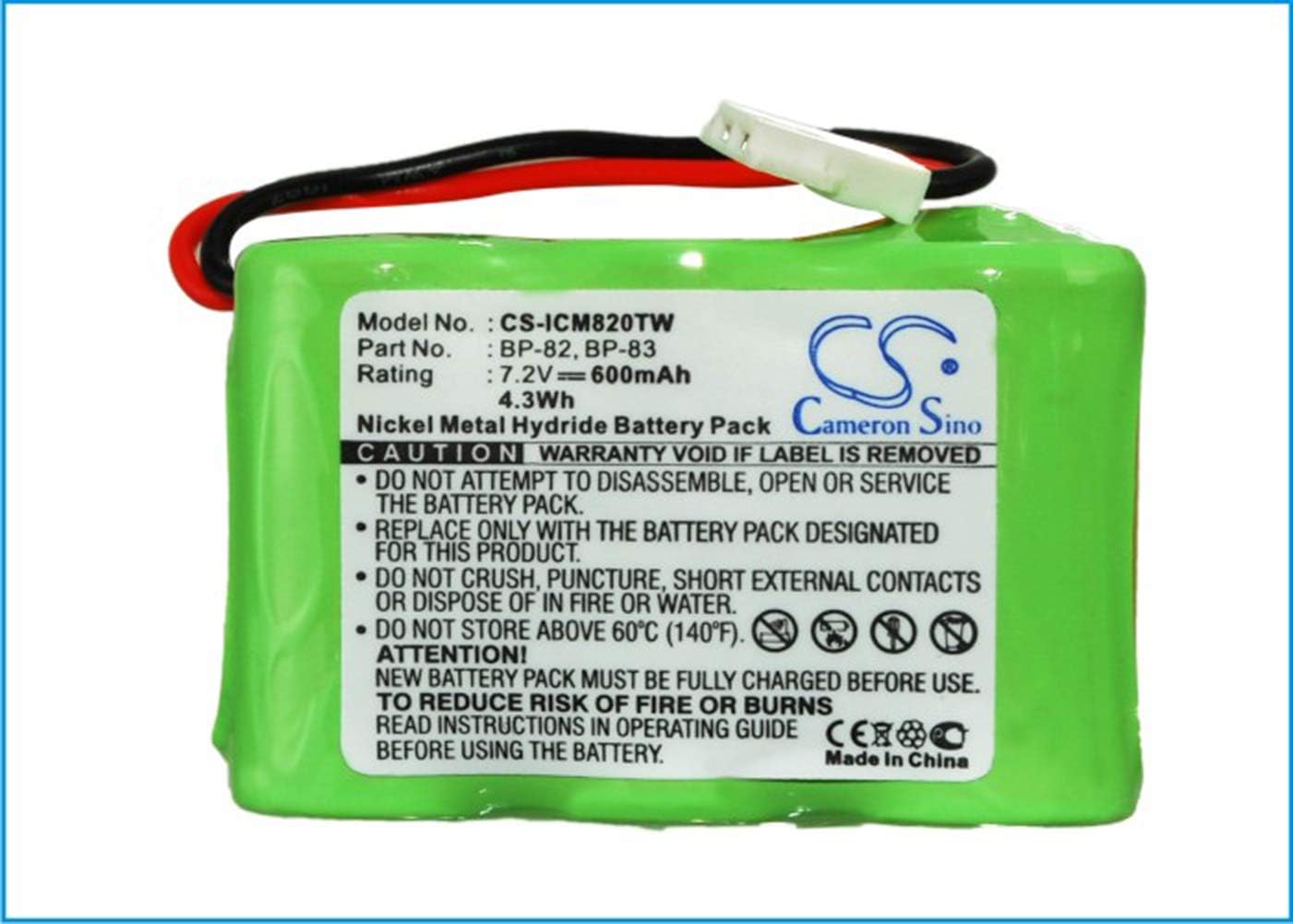 Batteria 600mAh Per Radio ICOM - Ricambio Compatibile Con Modelli IC-24AT, IC-R1, Ecc. - Foto 3
