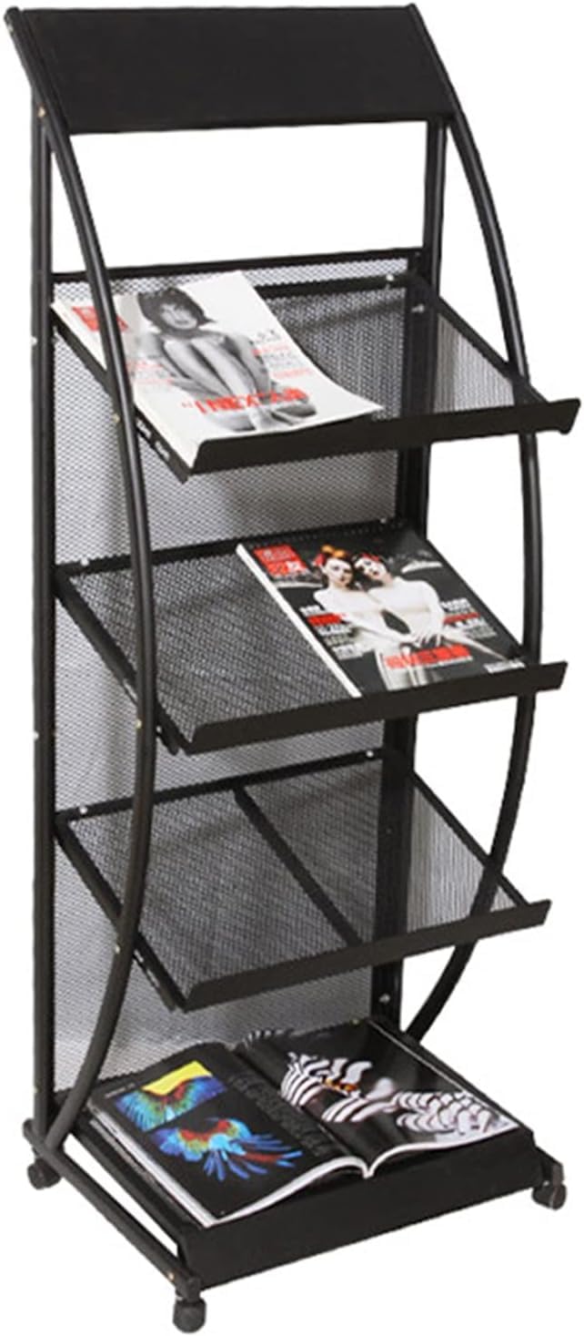 Revistero con ruedas JvFbjLF carrito organizador de revistas y libros para salon