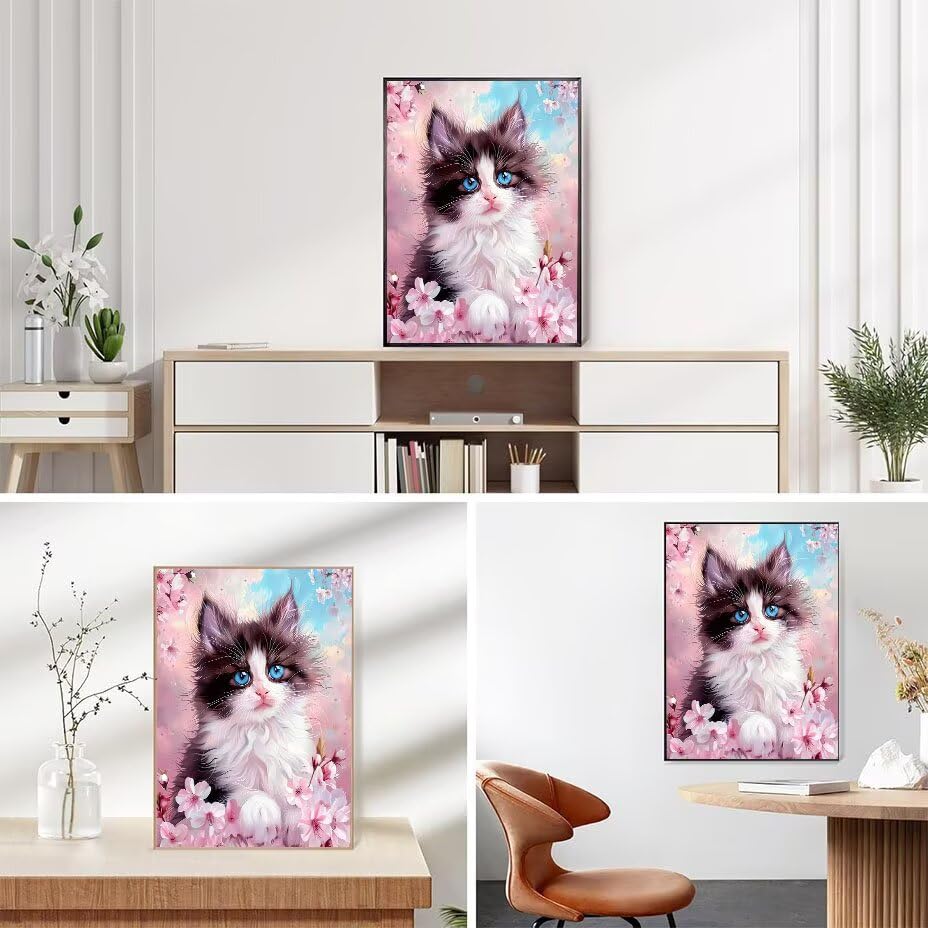 Diamond Painting Chat et Fleurs 60x80cm | Kit Complet G0-371 - 7