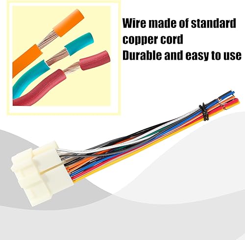 Miniatura 3 de RED WOLF Arnés de cableado estéreo para automóvil para GMC Sierra Chevy Suburban Tahoe 1999-2002 Unidad principal del mercado de accesorios Instalar