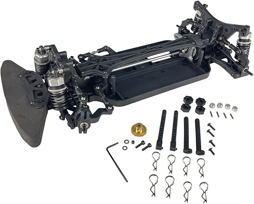 Miniatura 4 de Kit de chasis rodante en carretera a escala 110, 4 x 4, chasis de automóvil RC de grado Hobby para adultos, marco de automóvil RC personalizable