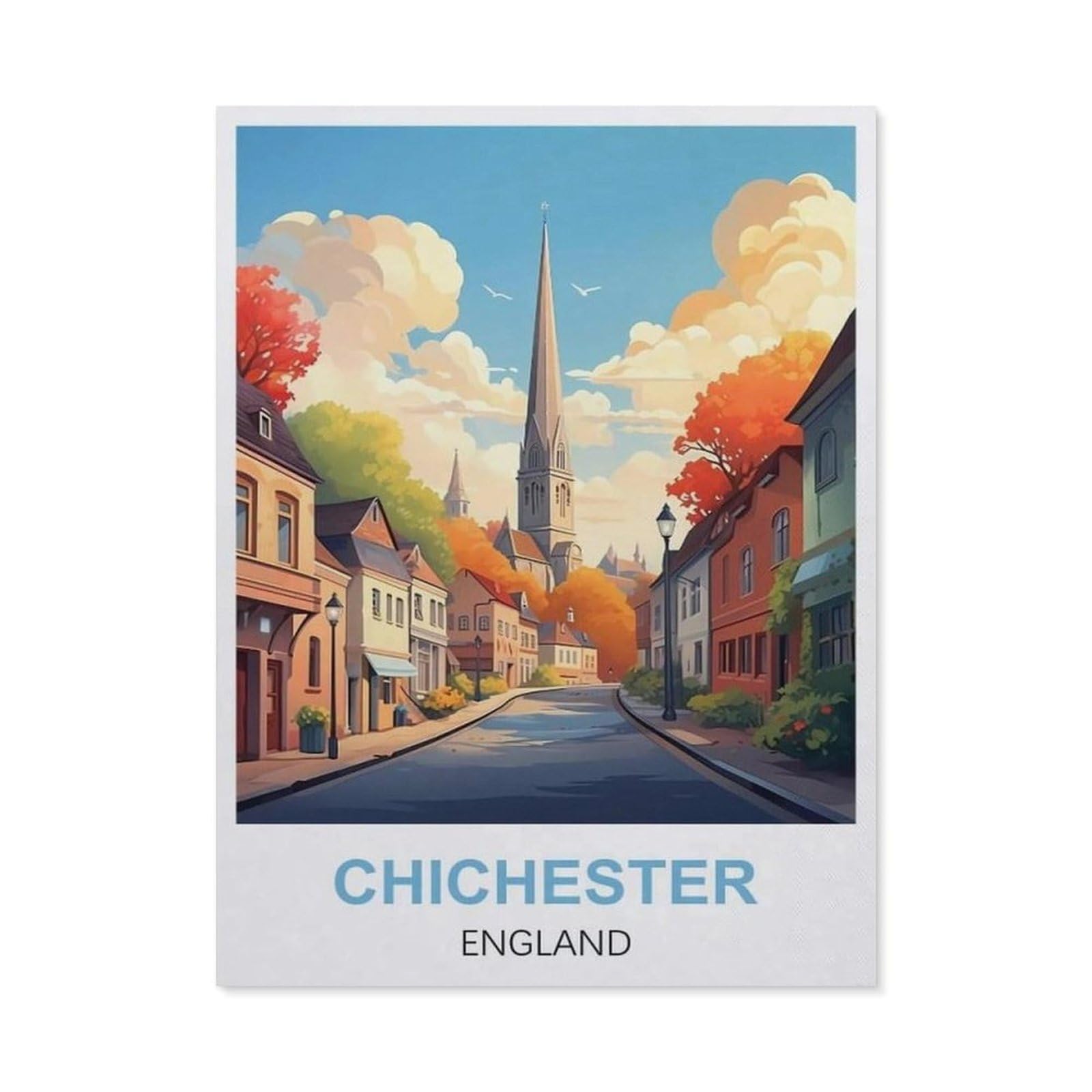 Funny Metal Tin Signs，Chichester England(15x30cm）