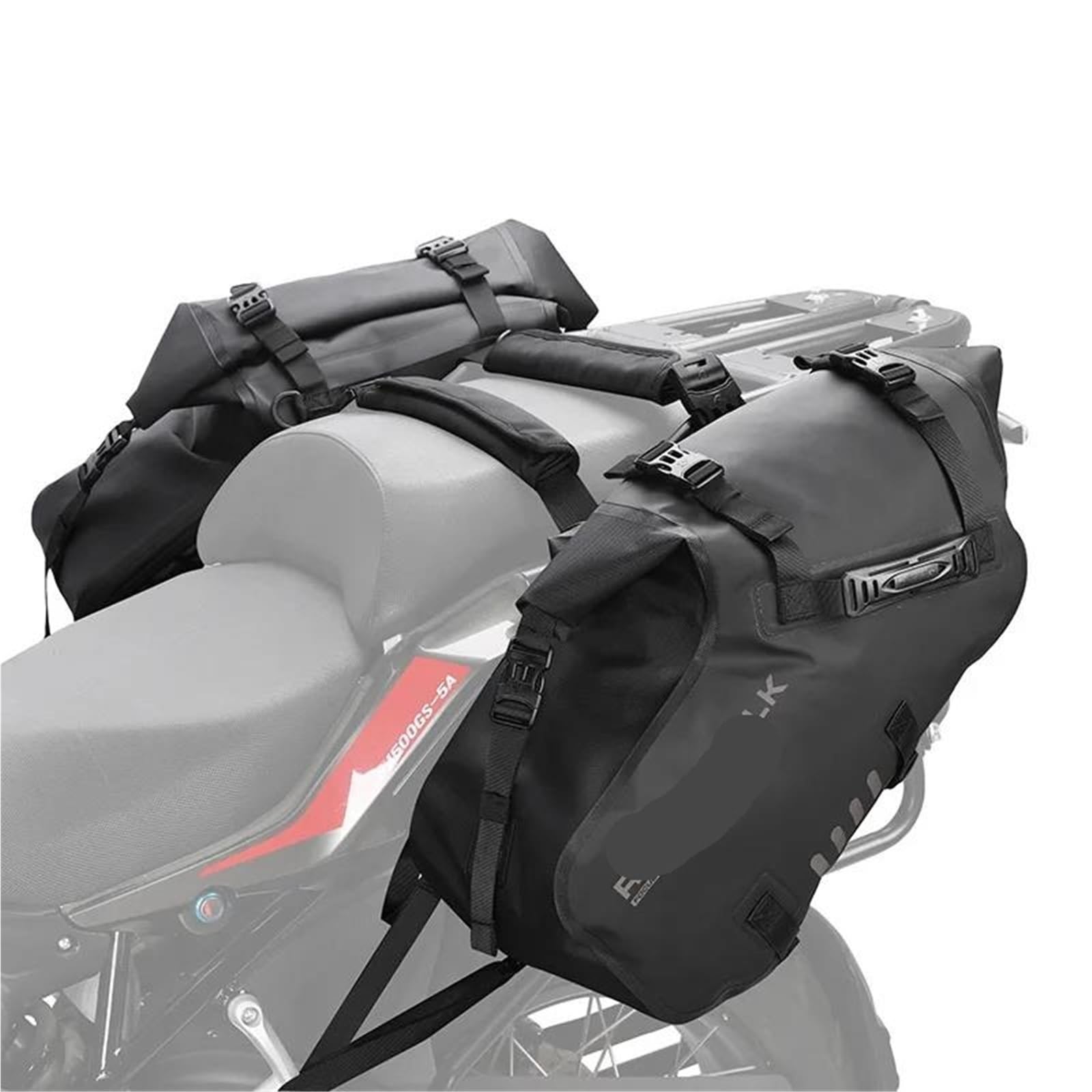 Borsa Laterale Da Moto Borsa Moto Da Sella Posteriore(Black)
