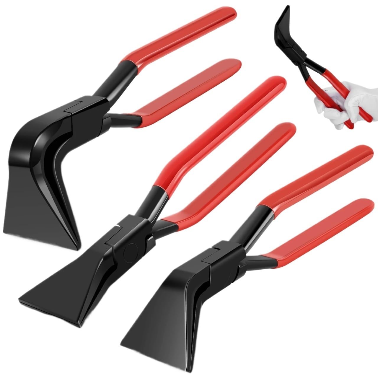 Sheet Metal Seamer Sheet Metal Hand Seamer Heavy Duty Bender for Flattening 45degree 90degree Bending Plier Duckbill Pliers and Tongs(3pcs)