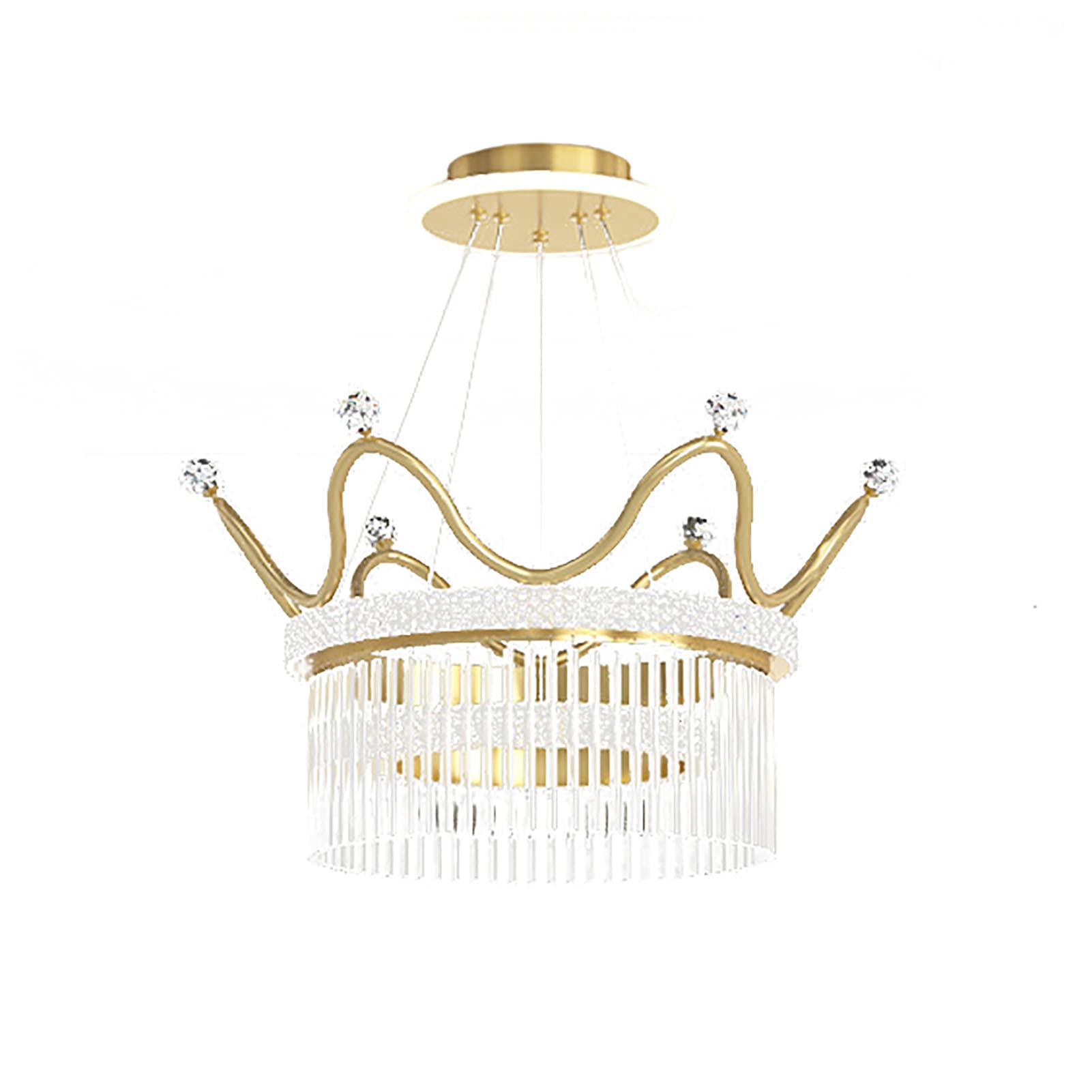 Lustre en cristal bronze à 2 lampes LED variables pour chambre et couloir