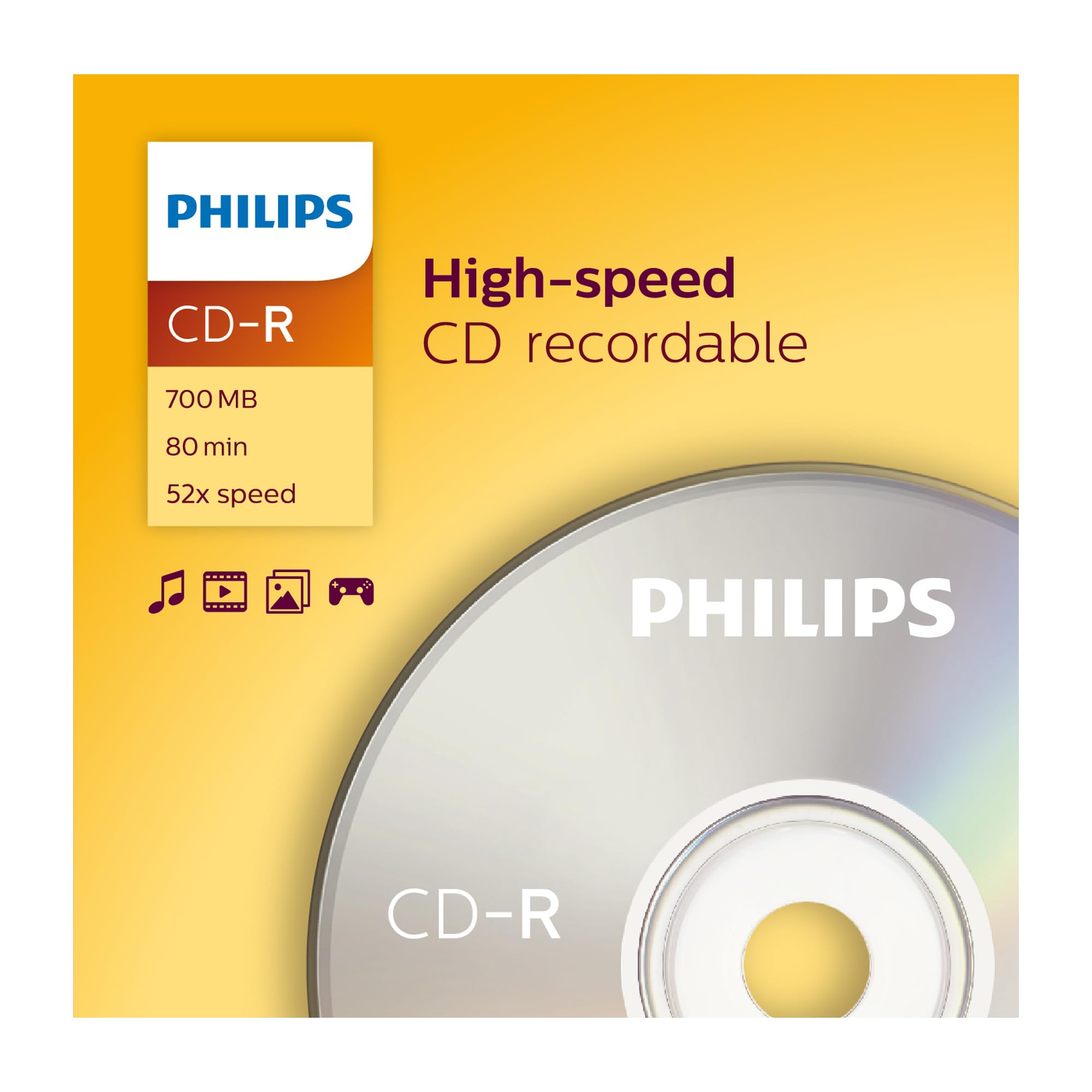 Philips Cd-R 80 Min 52X Slim Box Conf. 10