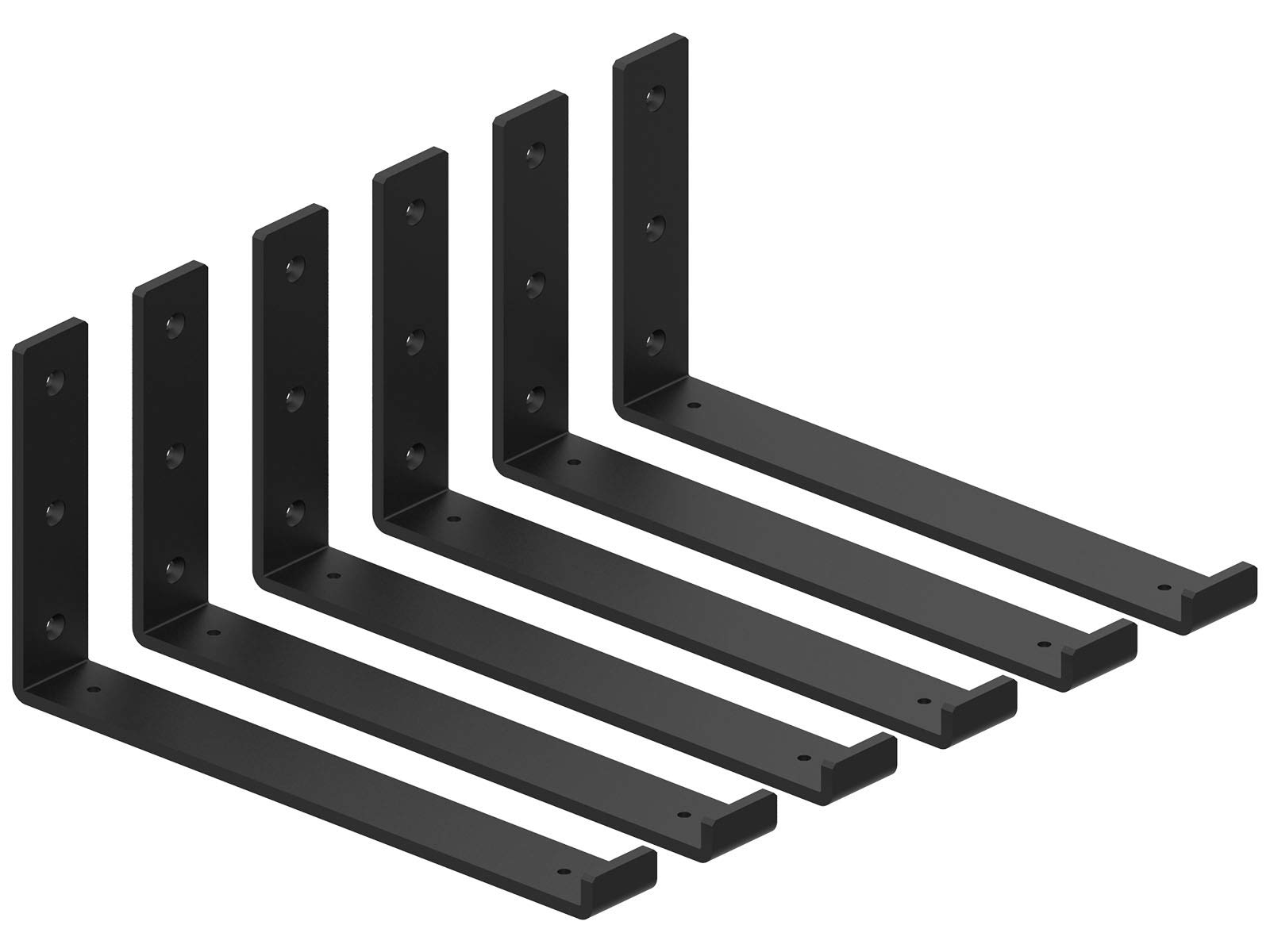 Buy Shelf Brackets 12 Inch 1/4" Thick Steel Heavy Duty Rustic Shelf