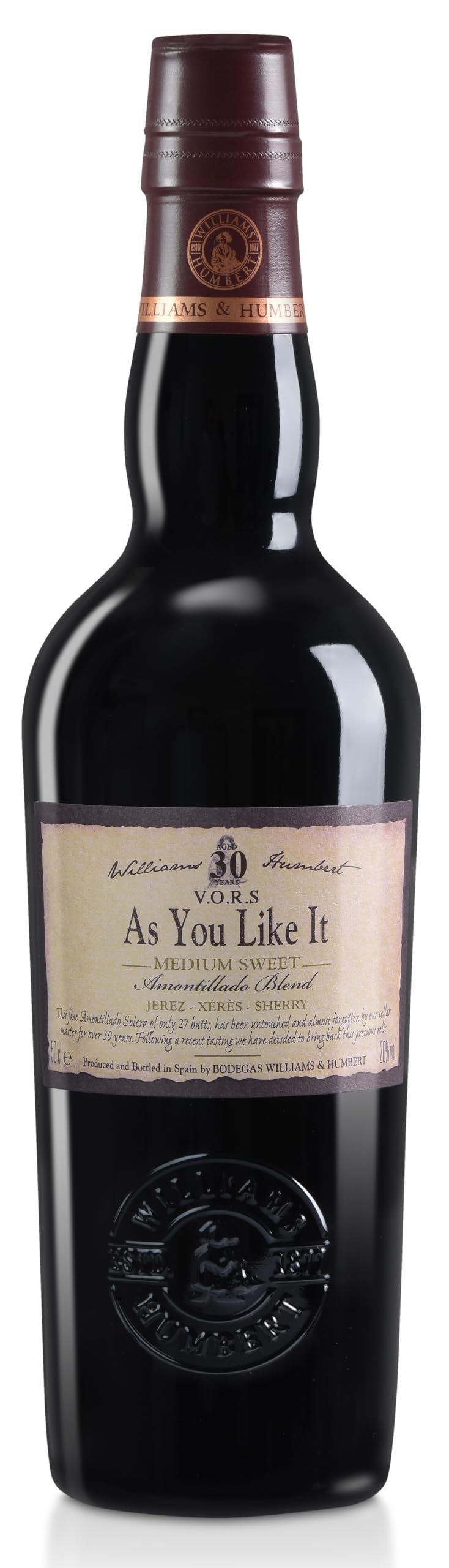 Williams & Humbert I As you like it Medium Sweet Sherry I 500 ml I 20% Volume I Spanischer Premium Sherry