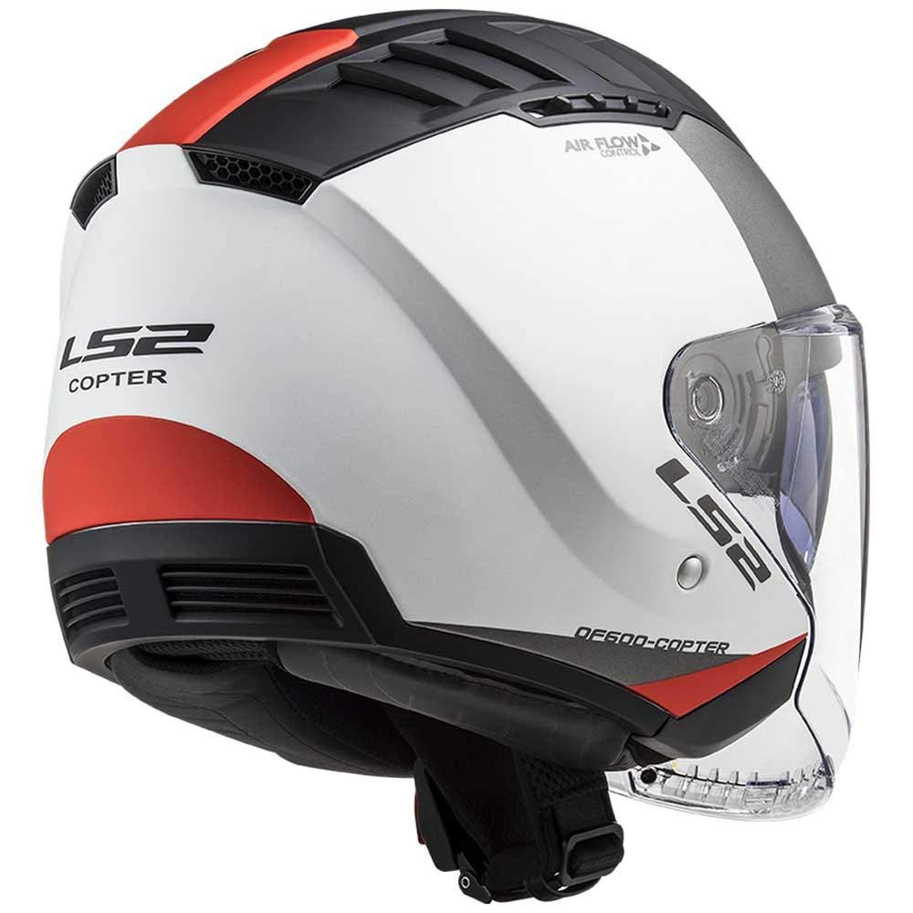 LS2, casco jet moto Copter, urban white red, M