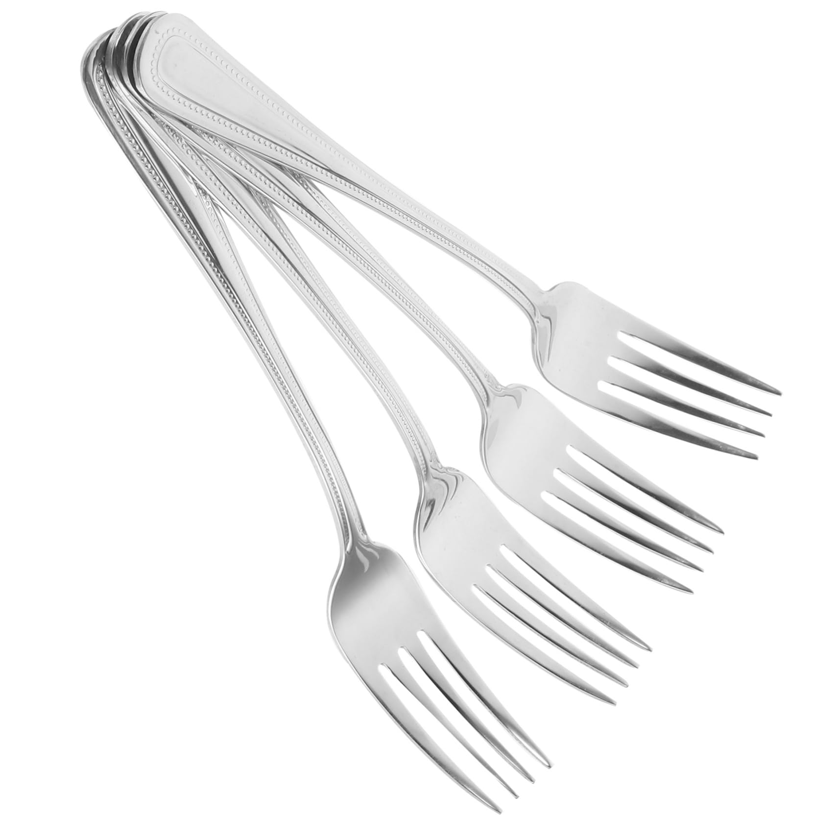 PRETYZOOM 4 pcs Stainless Steel Fork Metal Table Forks for Dinner Dessert Family Gatherings Classic Design Easy to Clean for Home Kitchen Use