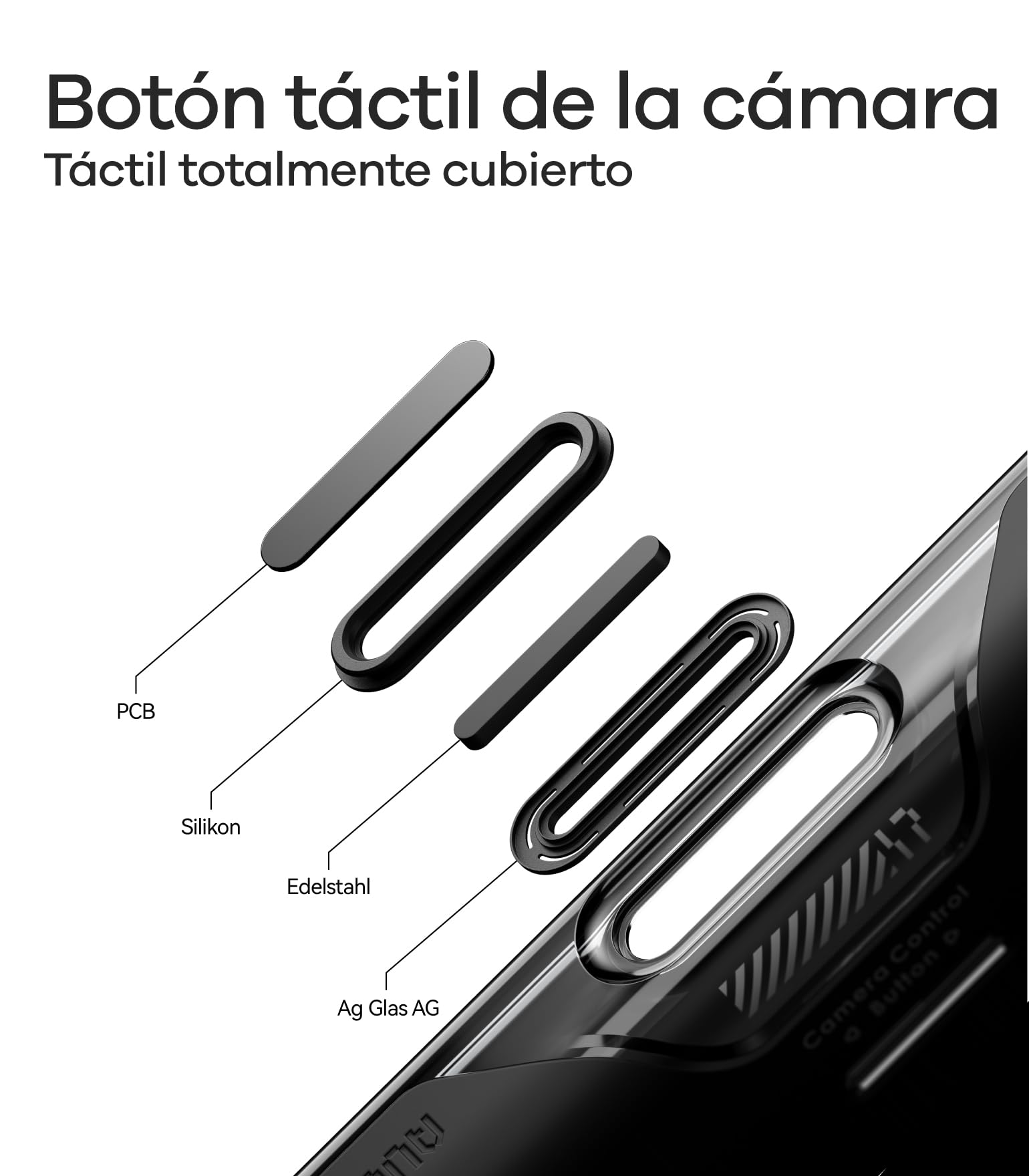 Aulumu A17 para iPhone 17 Pro MAX Funda a Prueba de Golpes | con Control de Cámara | CoolHyper | Marco de cámara de aleación de Aluminio | Protección compuesta Multicapa – Negro