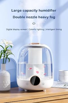 Coverzone 3 Liter Volume Humidifier Steam Machine Humidifier Aroma Therapy Diffuser 3000 Ml Capacity 21x16 cm Home Office Spa Room Humidifier K07 (Green)