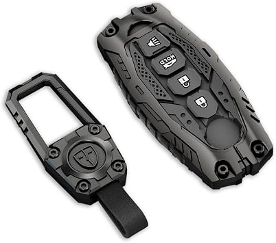 Zinc Alloy Key Fob Cover,Keychain,Full Protection Car Key Case for Altima Maxima Murano Pathfinder Rogue Sentra Versa Titan XD GTR Armada Smart Keyshell Accessories(NO.001-4 Black)