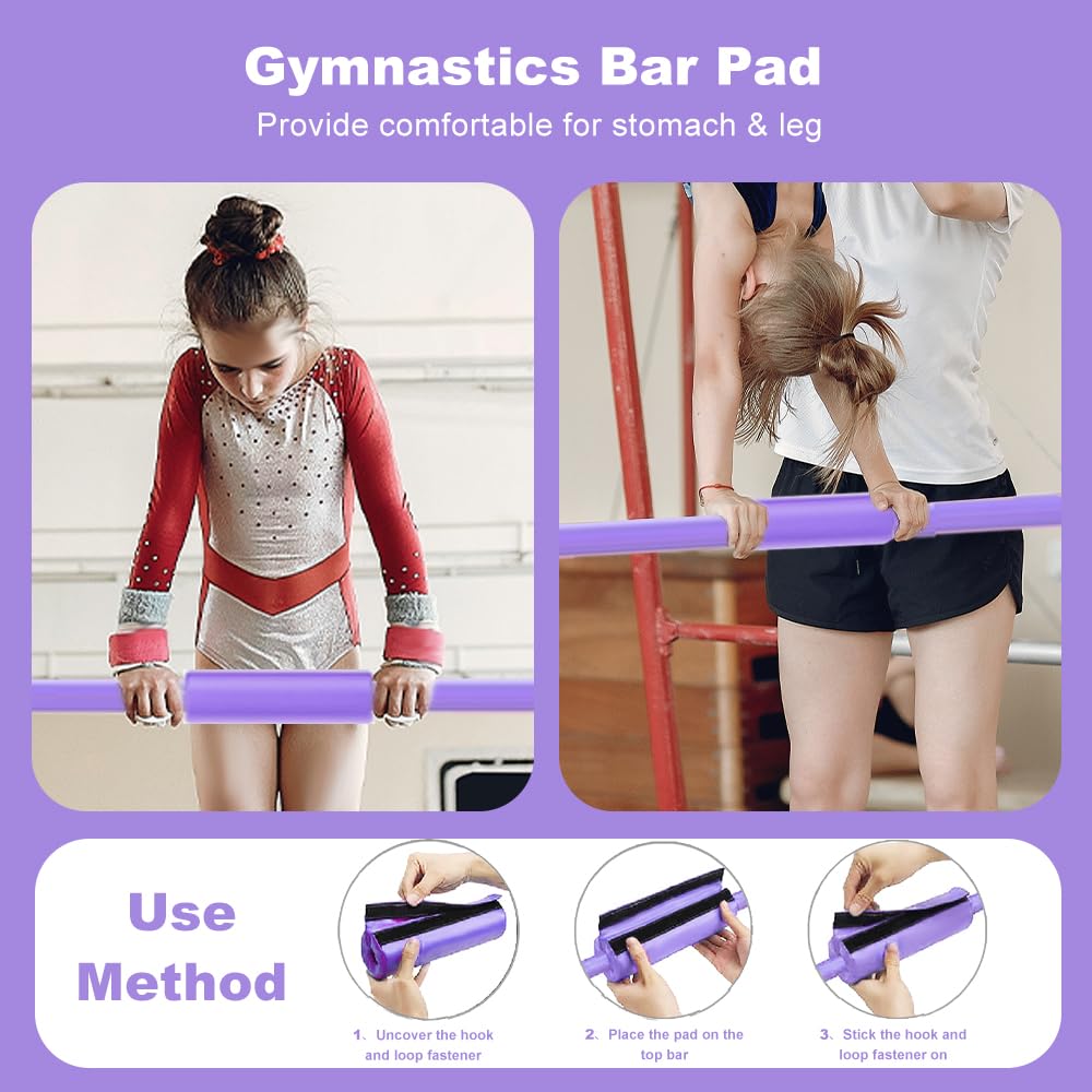 Gymnastics Bar for Kids, Adjustable Height Gymnastic Horizontal Bars with Mat, Folding Gymnastic Training Monkey Bars, Junior Expandable Training Kip Bar for Home 5 Gymnastics Bar for Kids, Adjustable Height Gymnastic Horizontal Bars with Mat, Folding Gymnastic Training Monkey Bars, Junior Expandable Training Kip Bar for Home - Image 3