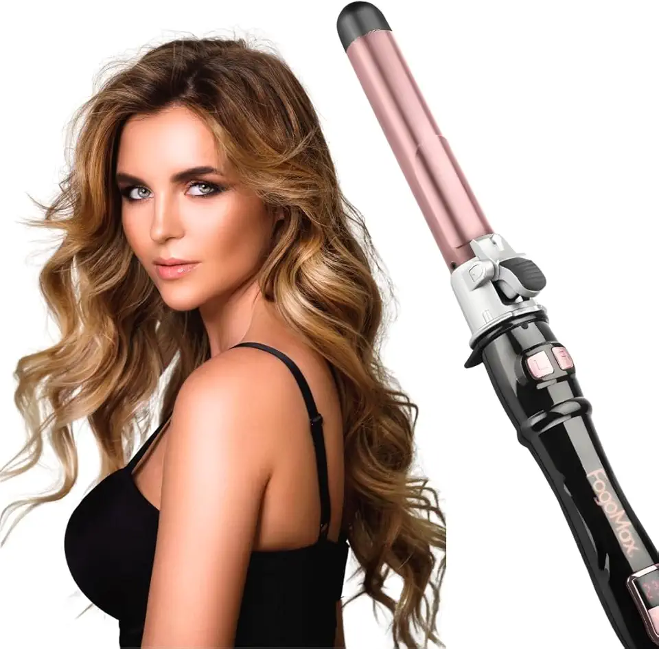 fogomax, Modelador De Cachos Giro Automático 28mm Profissional Rápido Aquecimento Bivolt Eleve Sua Beleza