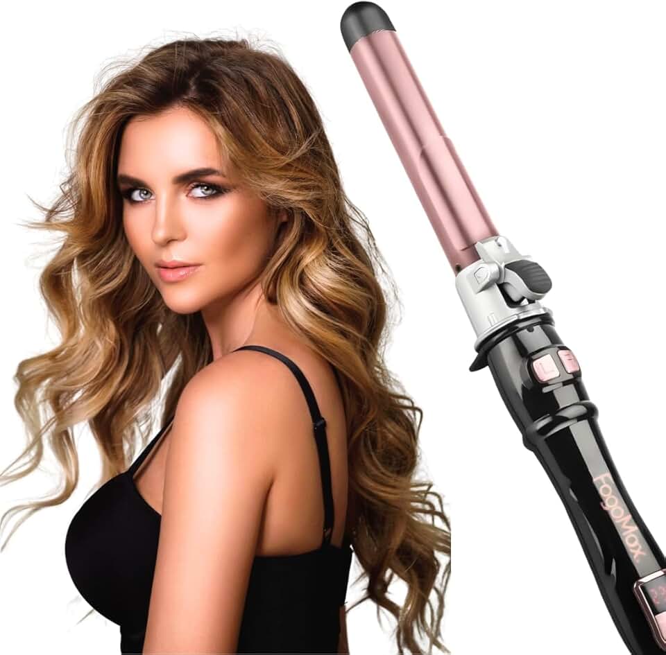 fogomax, Modelador De Cachos Giro Automático 28mm Profissional Rápido Aquecimento Bivolt Eleve Sua Beleza