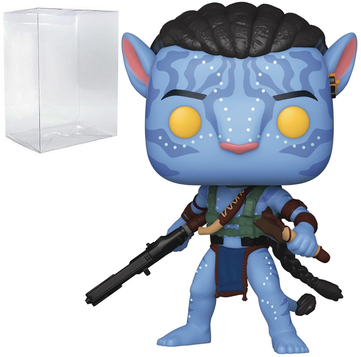 POP Film: Avatar: La Via dell'acqua - Jake Sully (Battaglia) Funko Vinyl Figure (Bundled con custodia protettiva compatibile Box), multicolore, 9,5 cm