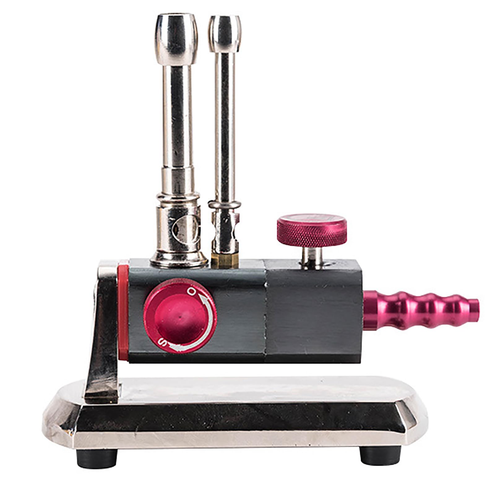 Brûleur Bunsen de laboratoire à double tube, contrôle indépendant + rotation à 30°, convient pour les laboratoires, la médecine, le matériel et la cuisine