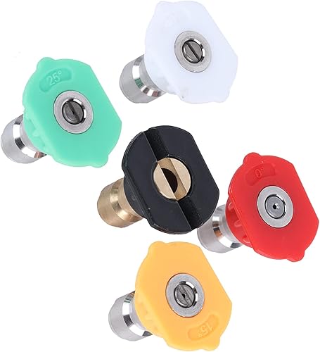 LZKW Punta de lavado a presión, boquilla de pulverización de lavadora de alta presión, ángulo de chorro simple, diferente, 5 unidades para lavar