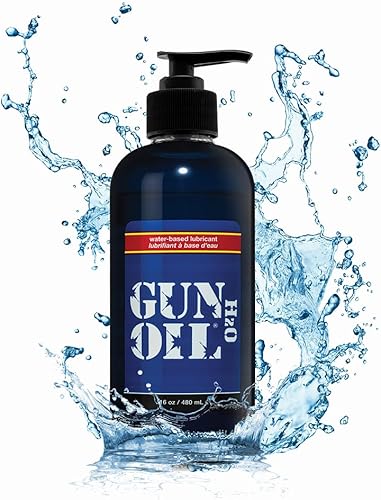 Gun Oil Lubricante a base de agua de 16 onzas, lubricante personal premium, de larga duración, no mancha, seguro, sin parabenos, lubricantes íntimos