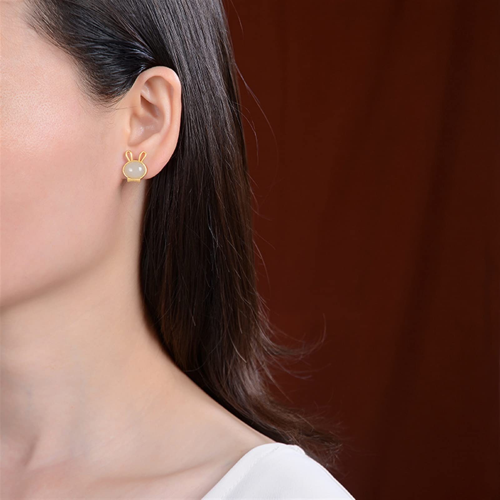 Pendientes de plata S925 chapados en oro, bonitos pendientes de mujer, joyas para novia