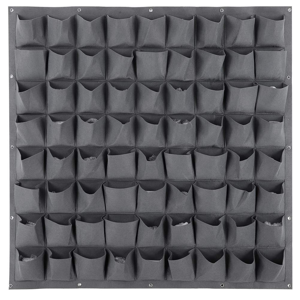 Lybunair Indoor Outdoor Garden Vertical Wall Hanging Planter with 72 Pockets Plant Growing Bags