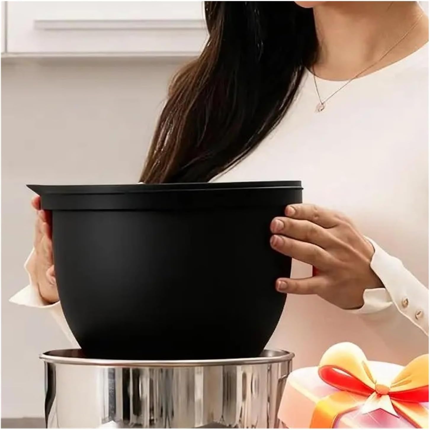Compatible For 5 Quart Stand Mixer Silicone Liners With Lid(Multicolor)