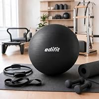 EDIFIT gimnasztikai labda pumpával, fekete - 75 cm 7