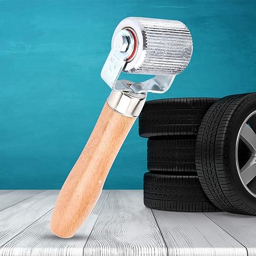 Miniatura 6 de Aramox Herramienta de reparación de neumáticos de parche, herramienta de reparación de rodillos de rodamiento de bolas con mango de madera para