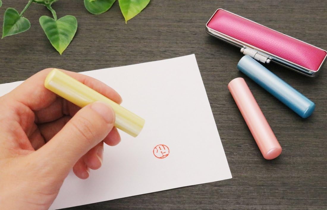 Hatamasa Hanko Ready-made Approved Seal Pearl Color Twill Ivory Round 12 mm Kizu