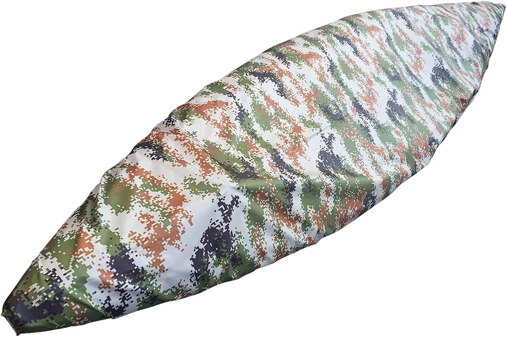 UNISTRENGH Waterproof Dust Storage UV Protection Kayak Cover Heavy Duty Canoe Cover (Jungle Camo, 15.0-18.0ft (4.6-5m))