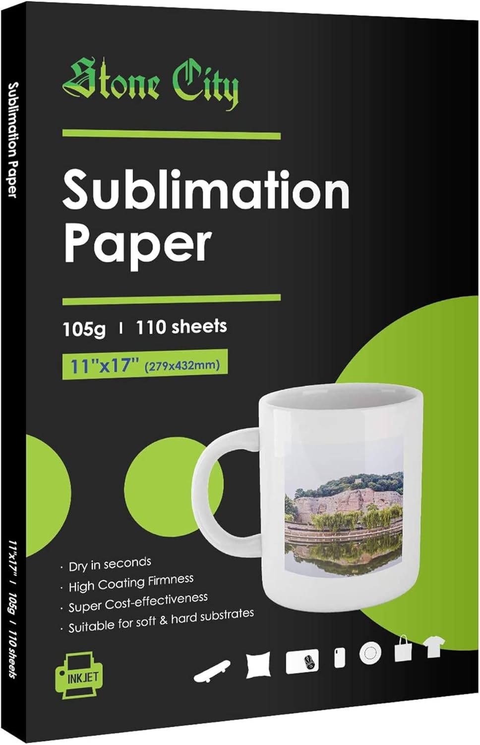 Sublimation Paper 110 Sheets 11X17'' for Heat Transfer, Tumbler, DIY