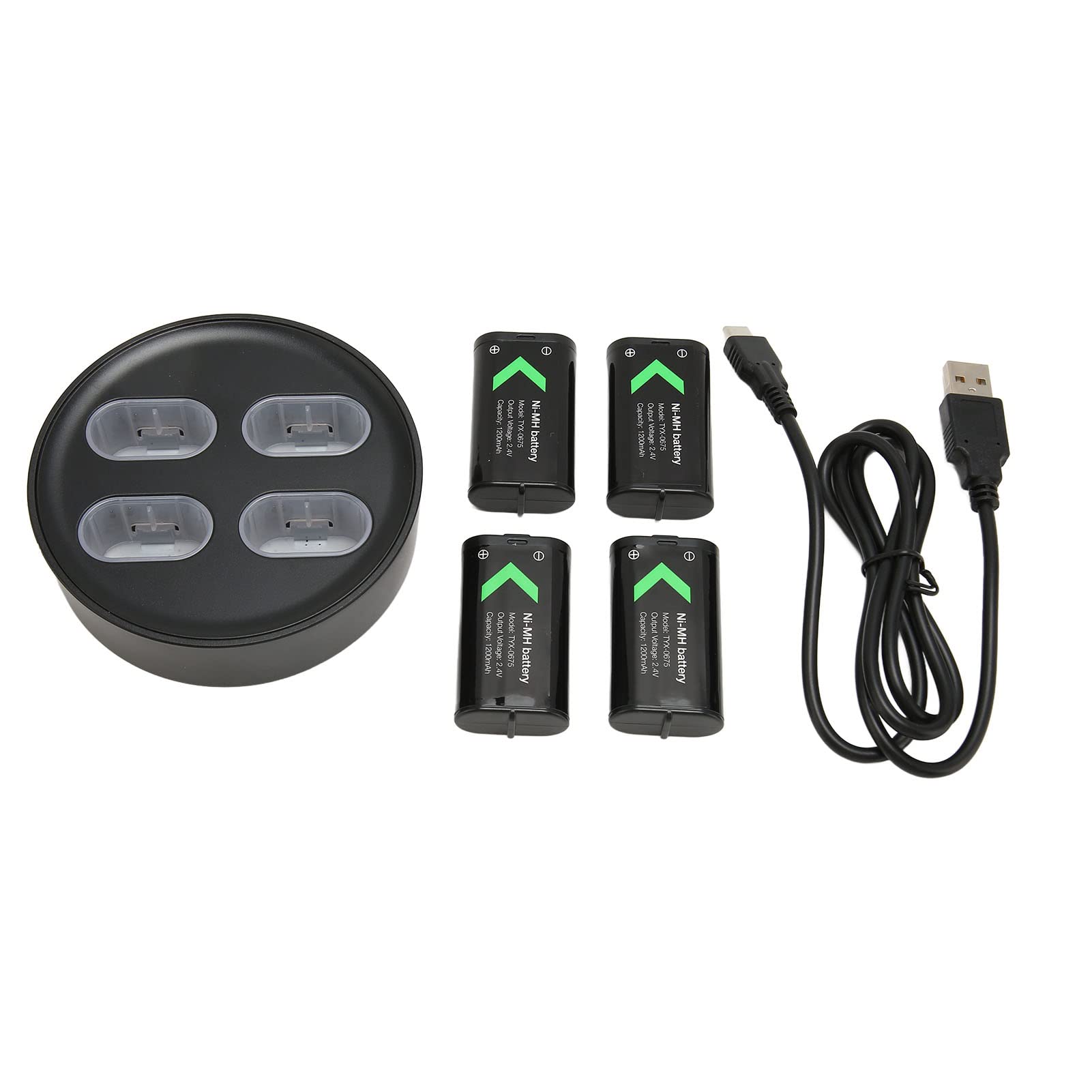 Batteria Ricaricabile per Controller, 4 Batterie Ricaricabili di Backup Ad Alta capacità da 1200 MAh con Dock di Ricarica e Cavo per e Series X