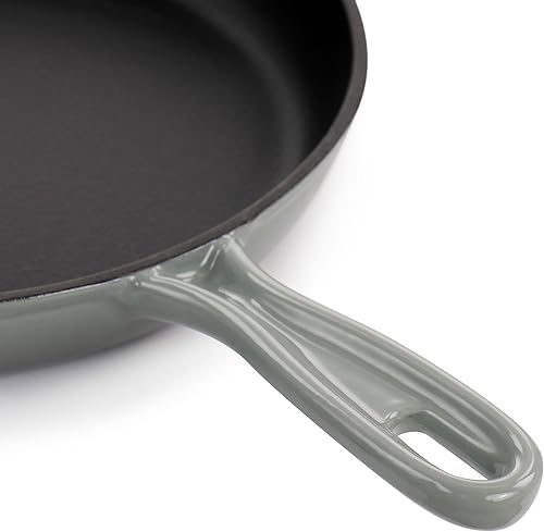 Miniatura 5 de MegaChef Sartén redonda de hierro fundido esmaltado de 10.25 pulgadas en gris