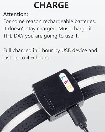 Miniatura 2 de Collar de pectoral de caballo LED, 6 colores en 1 con luz para caballo, arnés LED recargable por USB, visibilidad y seguridad añadida para montar a